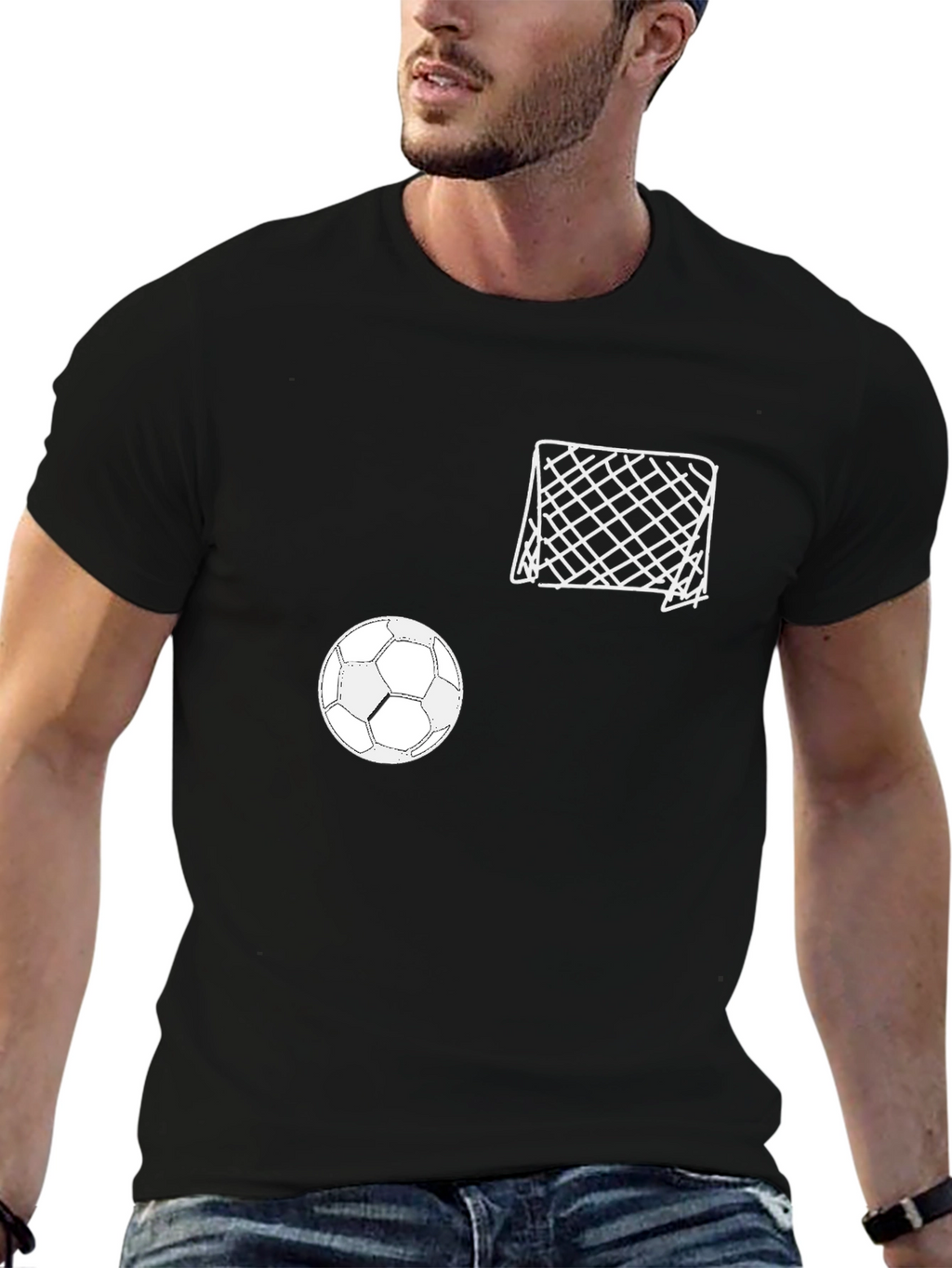 Soccer Goal & Ball Graphic T-Shirt