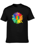 Love is Love Rainbow Flower Graphic Tee