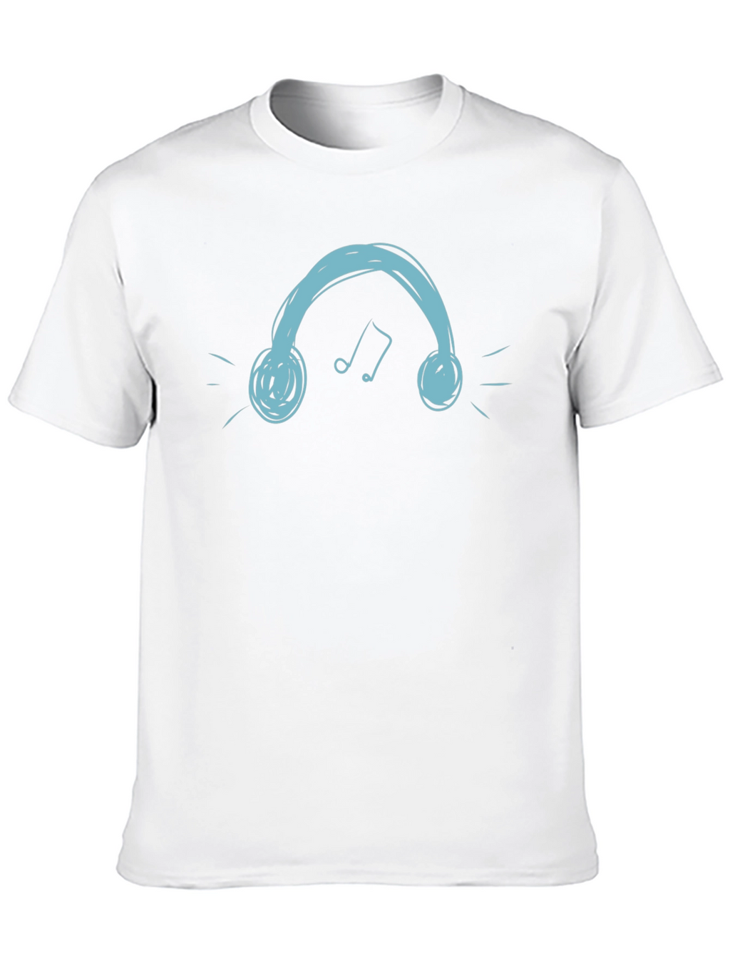 Headphones Graphic Tee - Cool Black T-Shirt