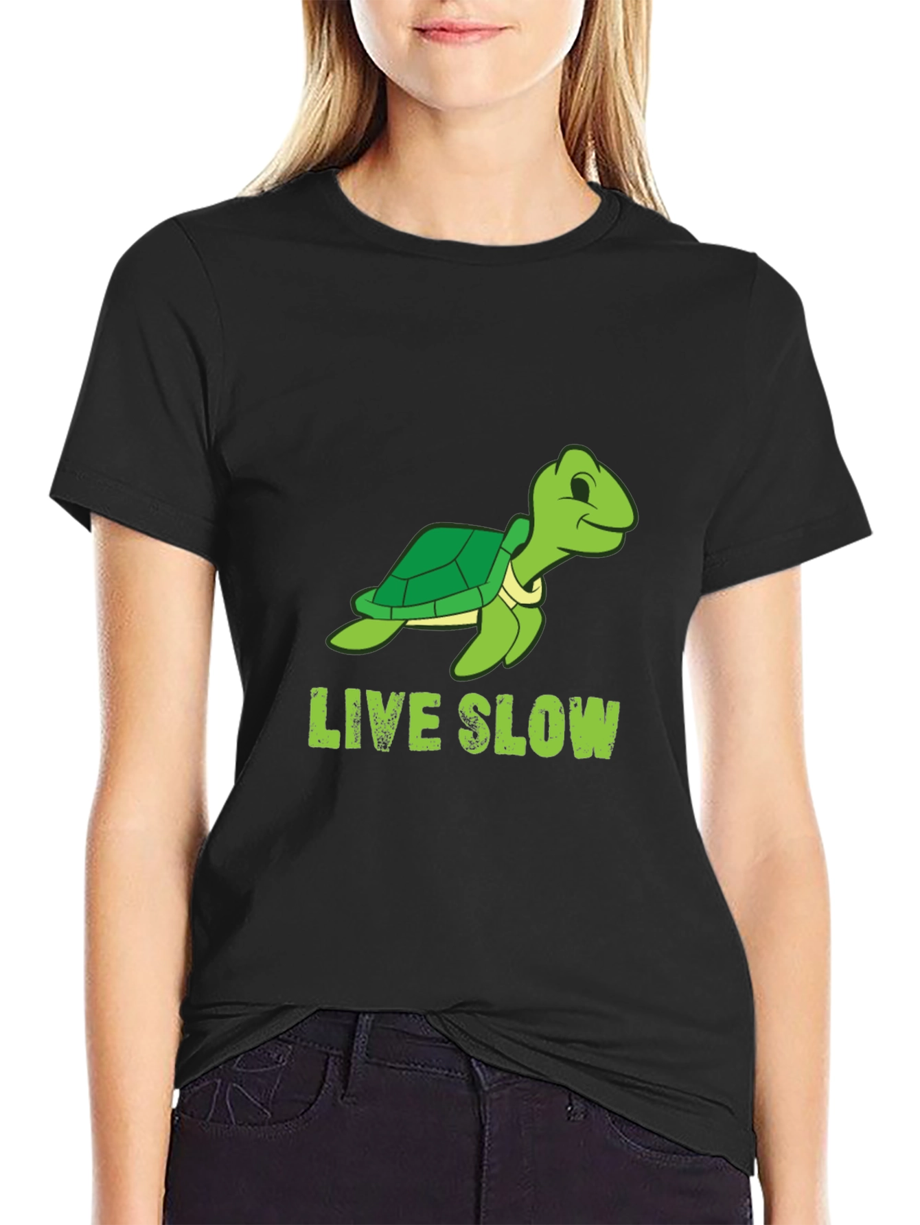 Live Slow Turtle Graphic Tee