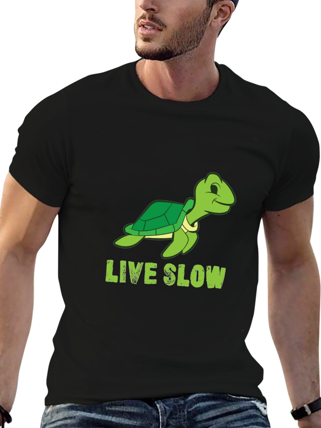 Live Slow Turtle Graphic Tee