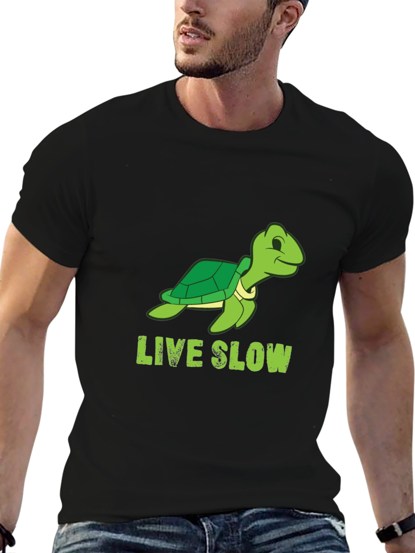 Live Slow Turtle Graphic Tee
