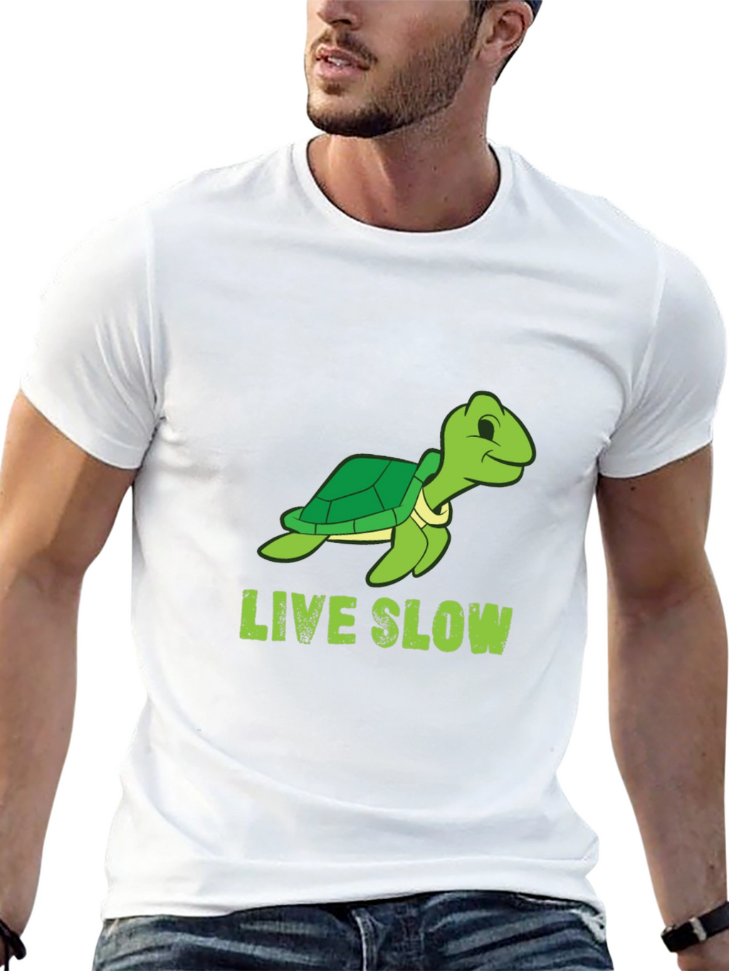 Live Slow Turtle Graphic Tee