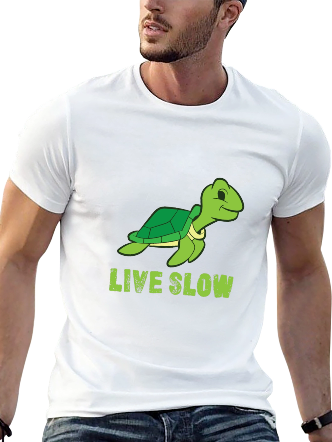 Live Slow Turtle Graphic Tee