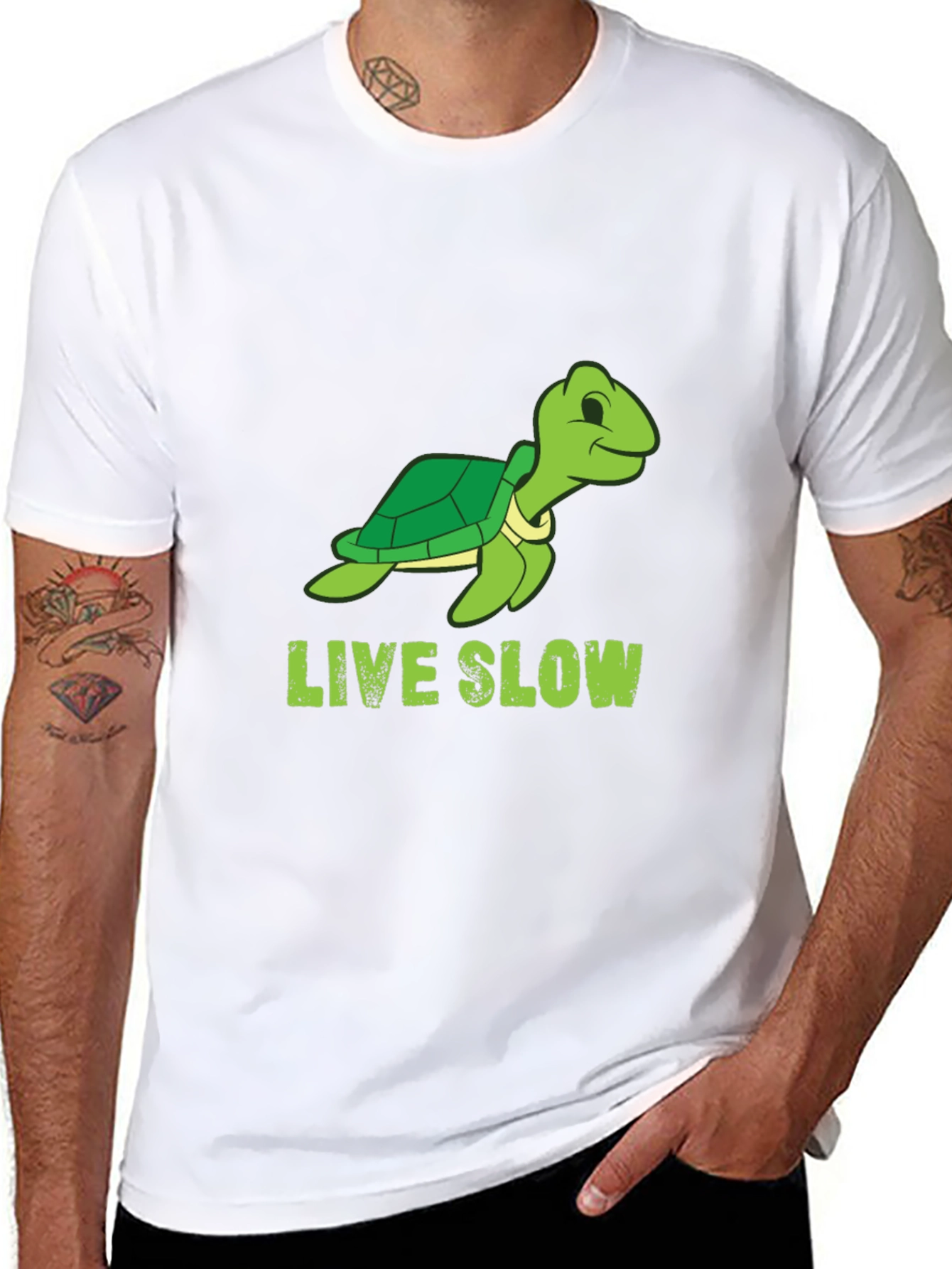 Live Slow Turtle Graphic Tee
