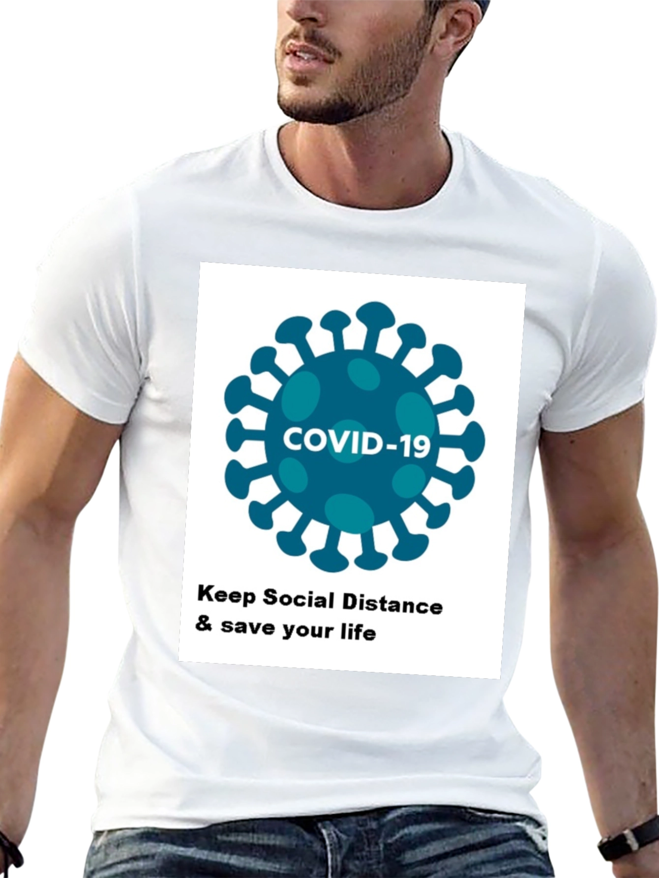 COVID-19 Social Distancing T-Shirt - Stay Safe