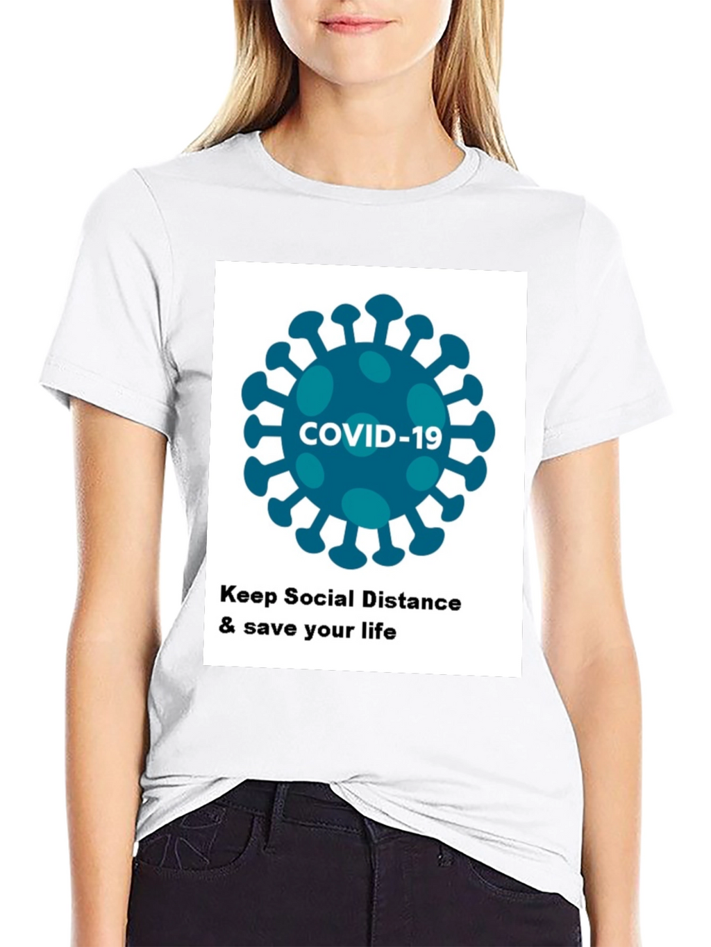 COVID-19 Social Distancing T-Shirt - Stay Safe