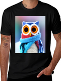 Owl T-Shirt - Knitted Design