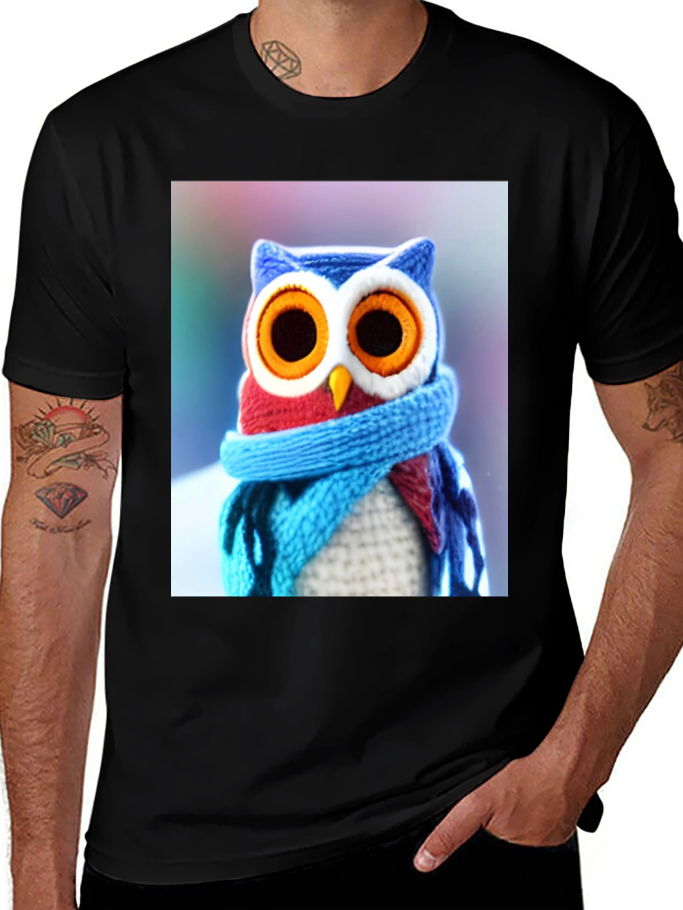 Owl T-Shirt - Knitted Design