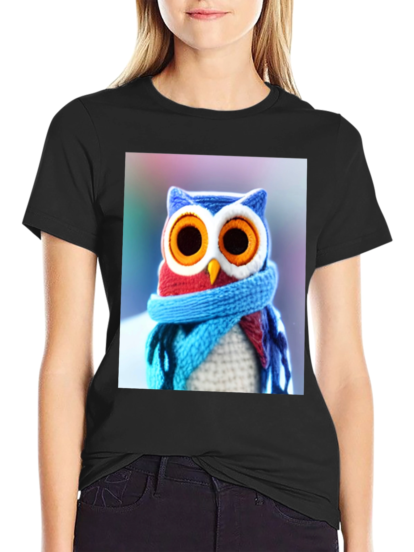Owl T-Shirt - Knitted Design