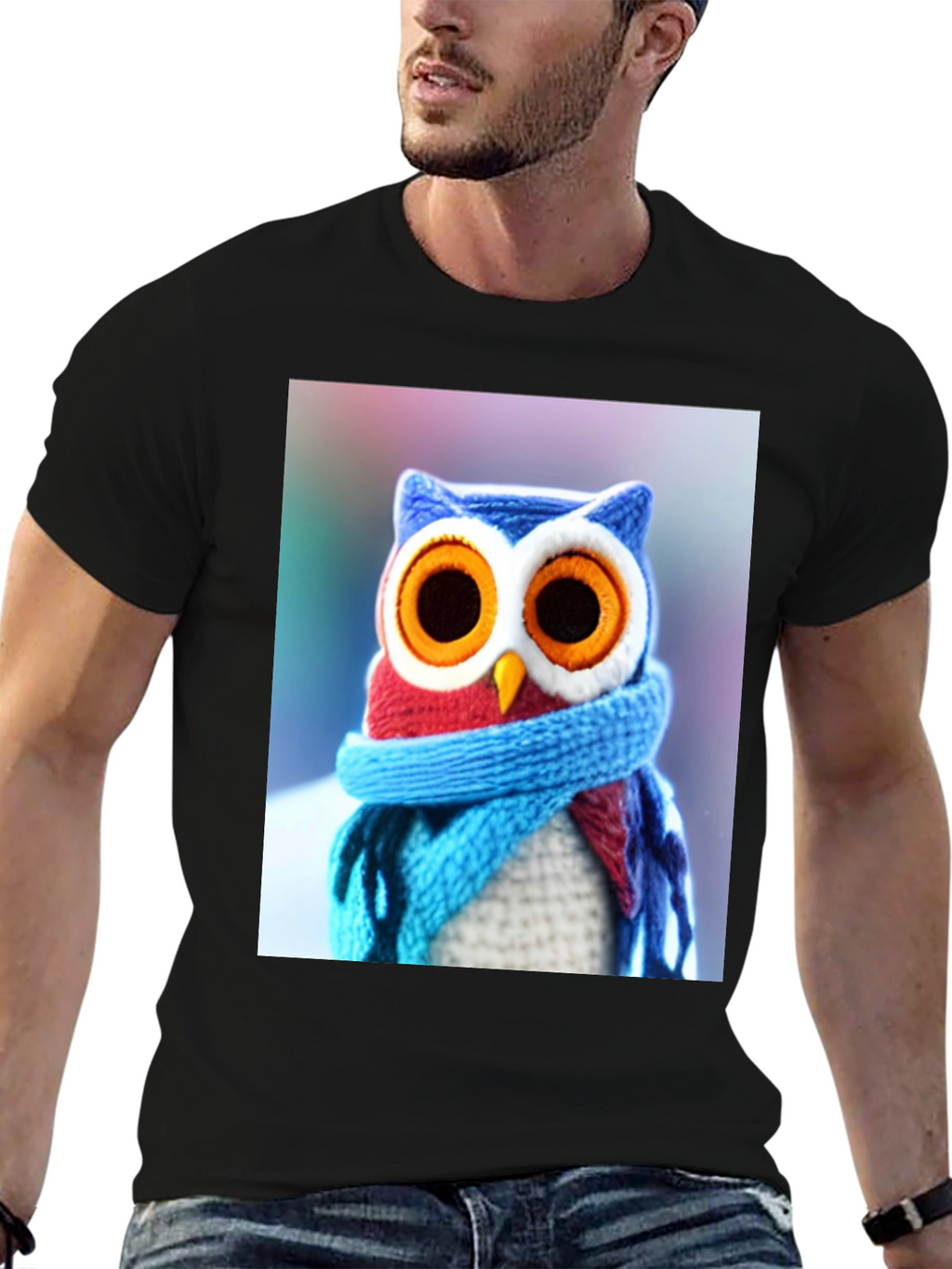 Owl T-Shirt - Knitted Design