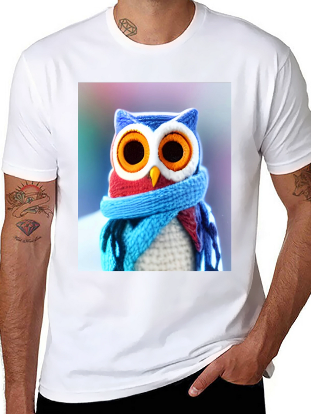 Owl T-Shirt - Knitted Design