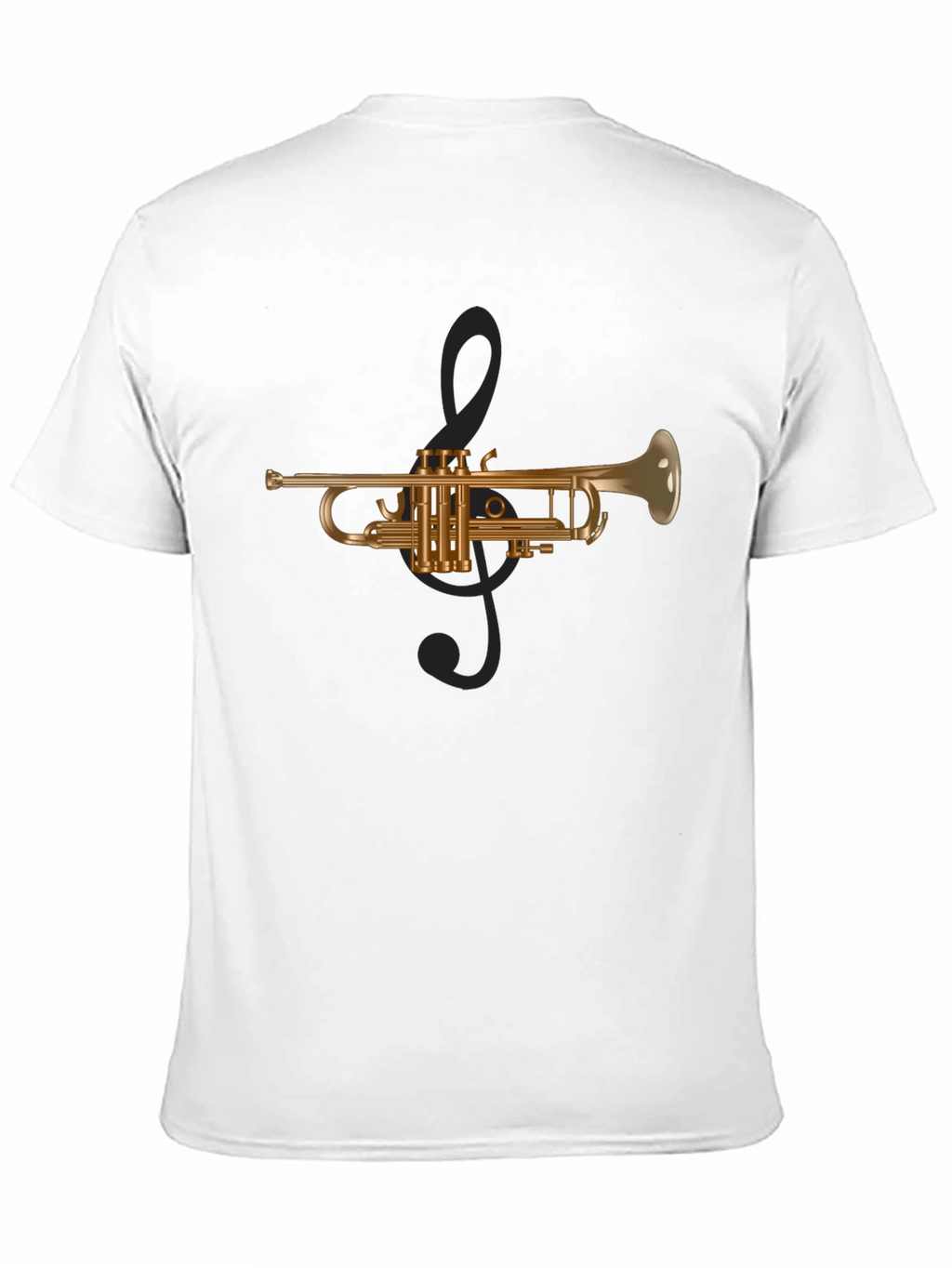 Musical Trumpet Graphic Tee - Black T-Shirt