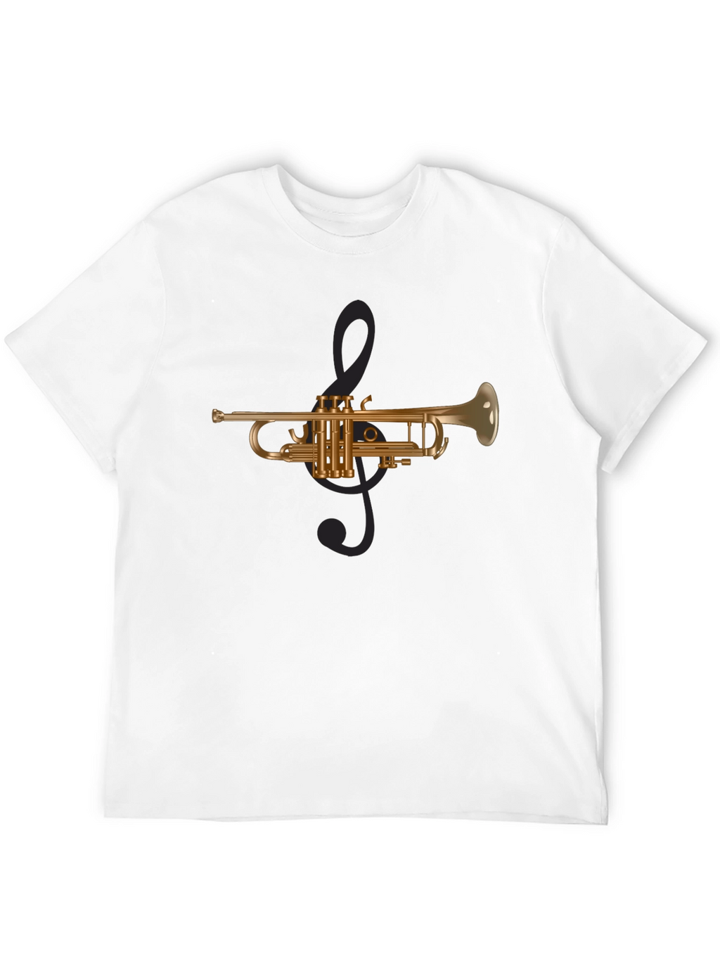 Musical Trumpet Graphic Tee - Black T-Shirt
