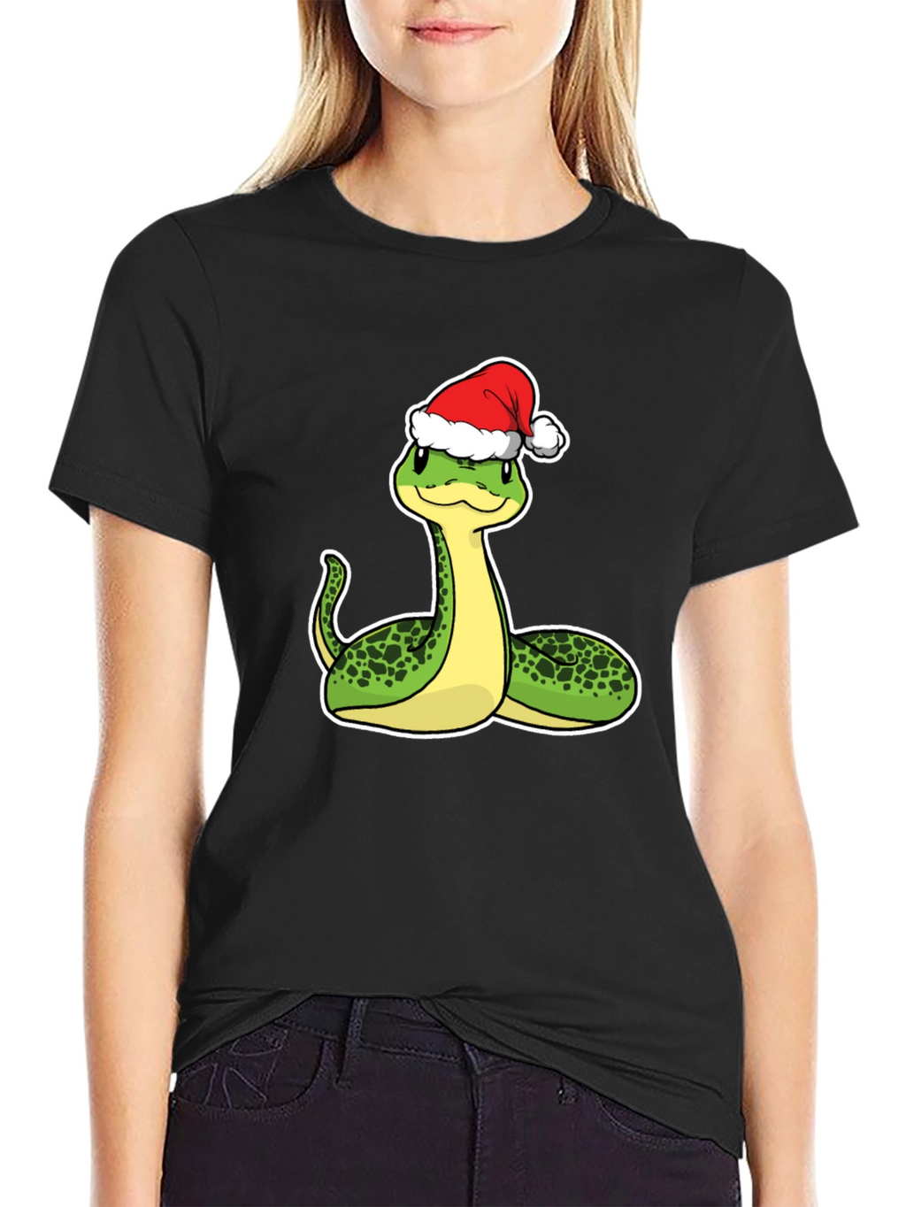 Festive Snake Graphic Tee - Holiday Style