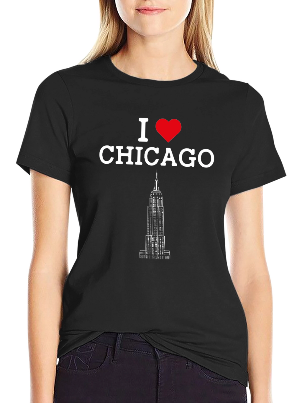 I Love Chicago Black Graphic Tee
