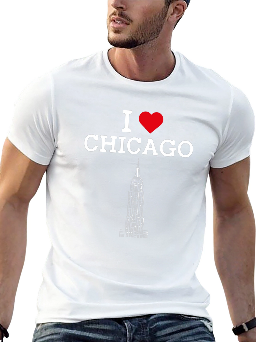 I Love Chicago Black Graphic Tee