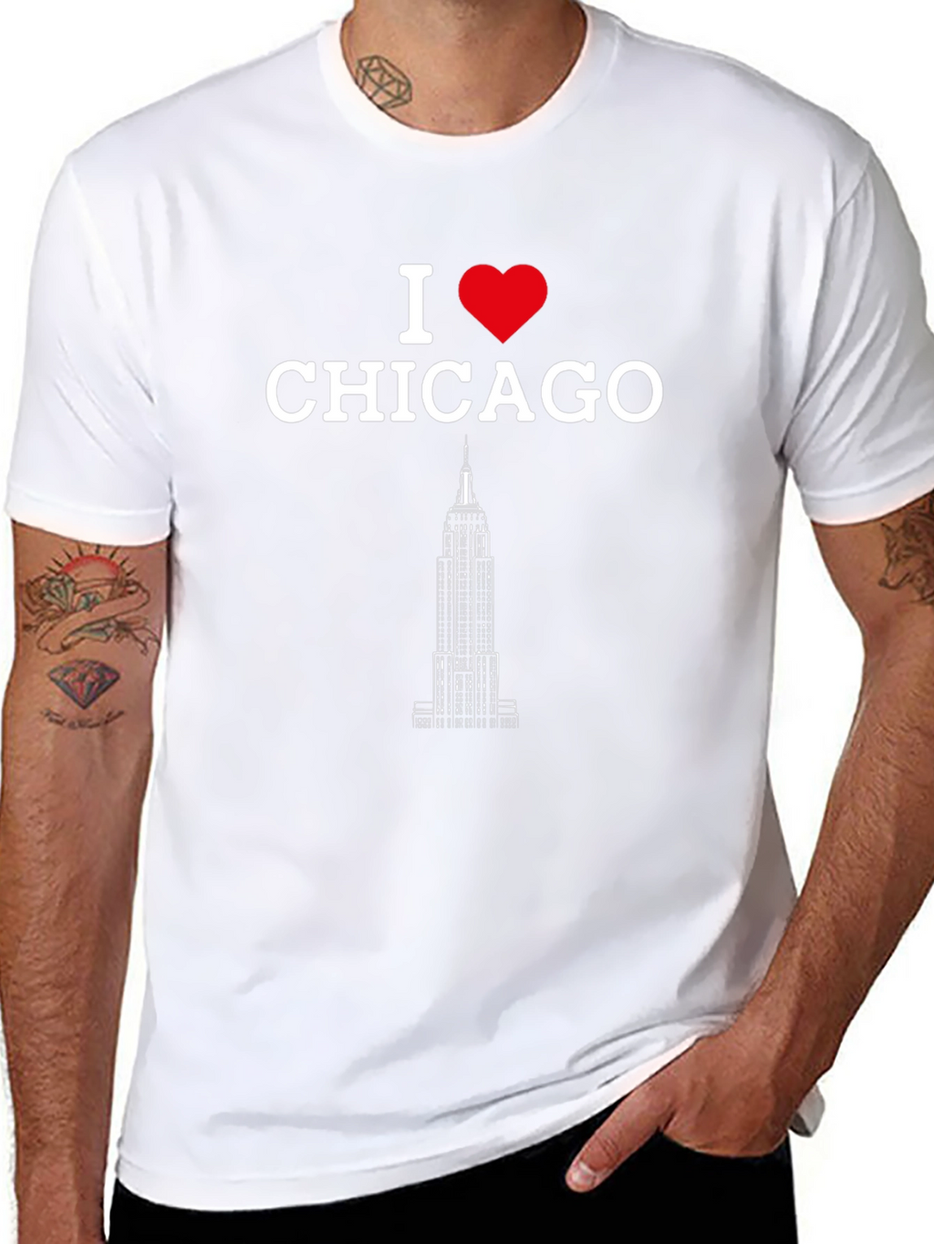 I Love Chicago Black Graphic Tee
