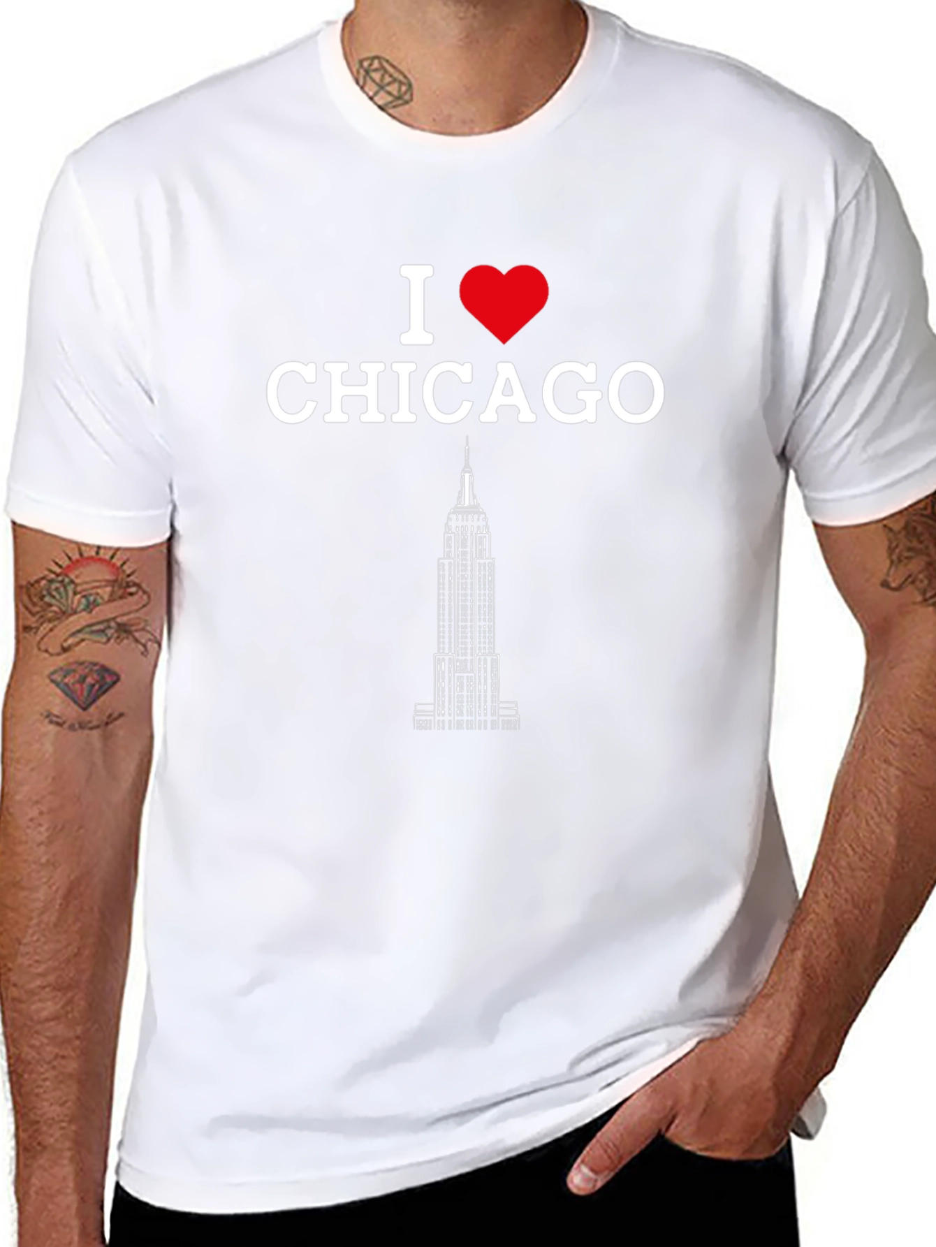 I Love Chicago Black Graphic Tee