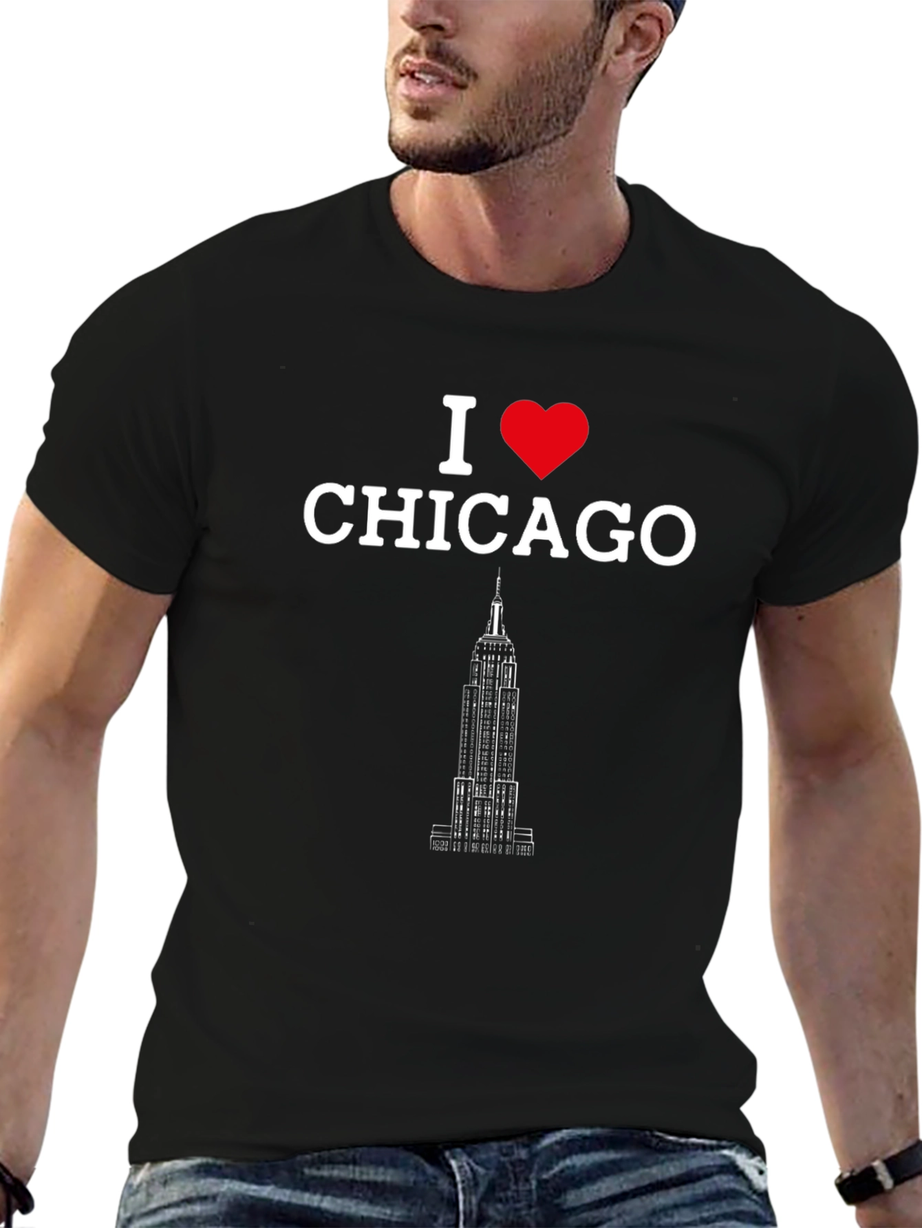 I Love Chicago Black Graphic Tee