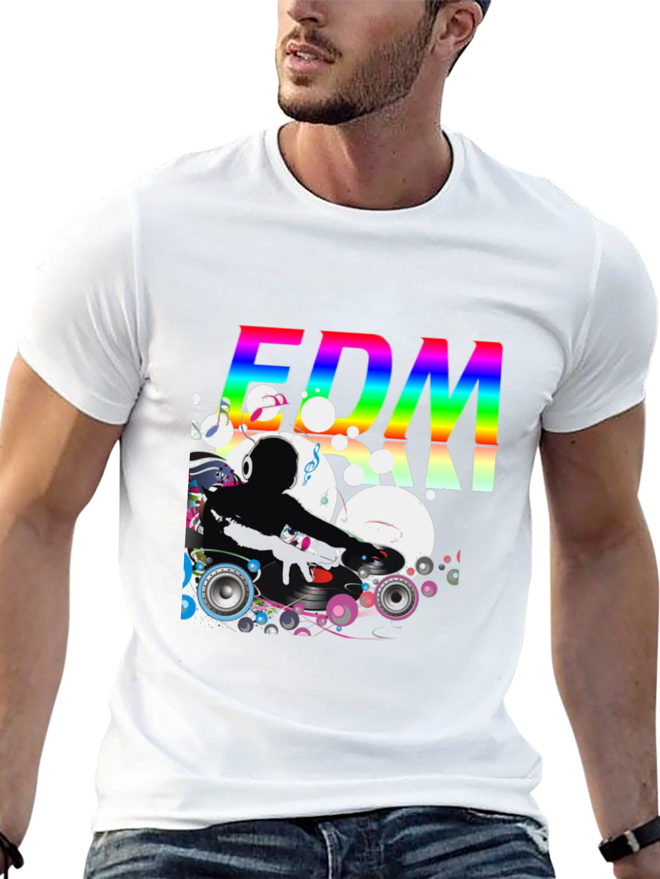 EDM DJ Graphic Black T-Shirt