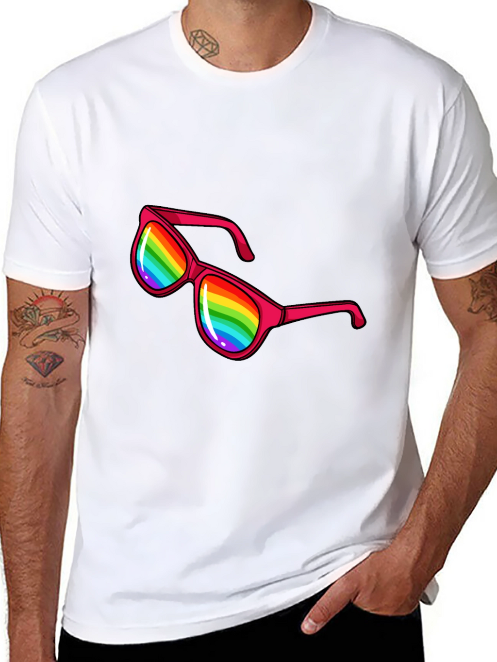 Rainbow Sunglasses T-Shirt - Pride Apparel