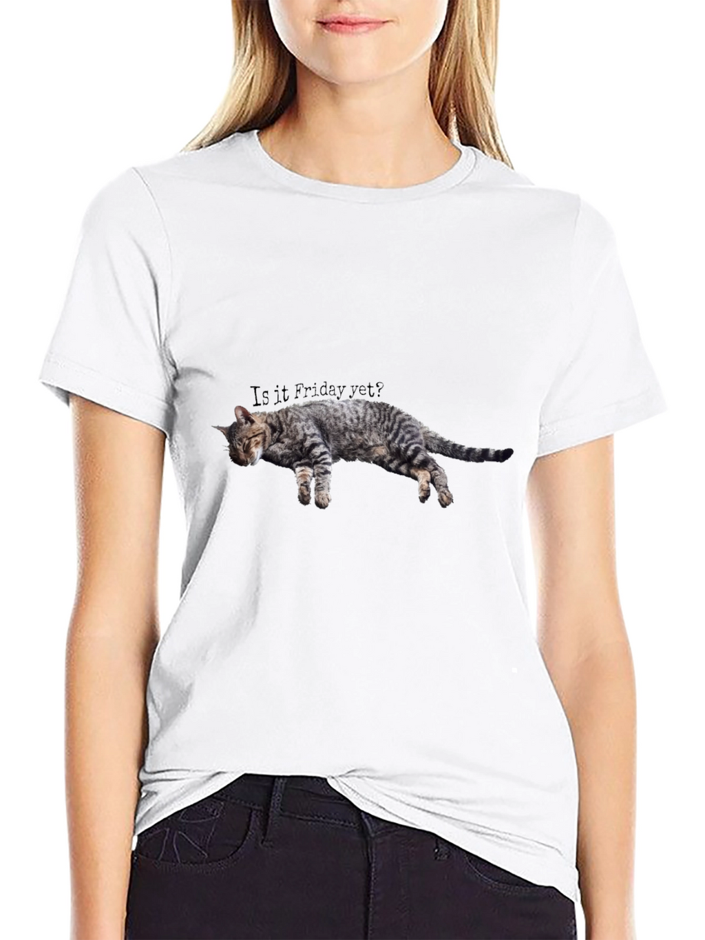 Is it Friday Yet? Cat Graphic Tee