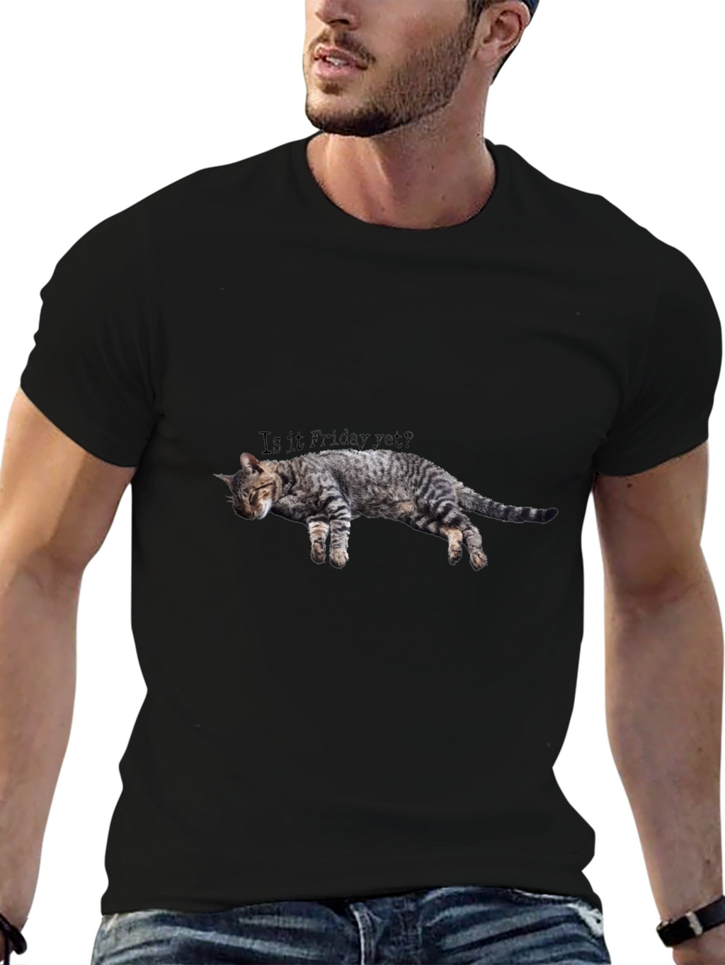Is it Friday Yet? Cat Graphic Tee