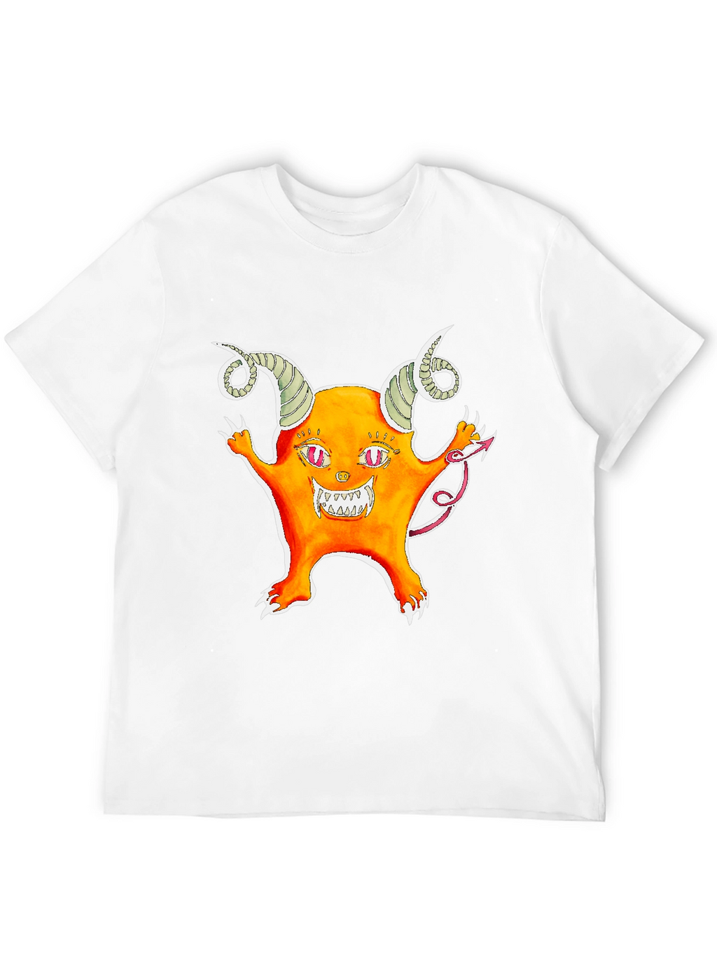 Monster Graphic Tee - Black Cotton T-Shirt