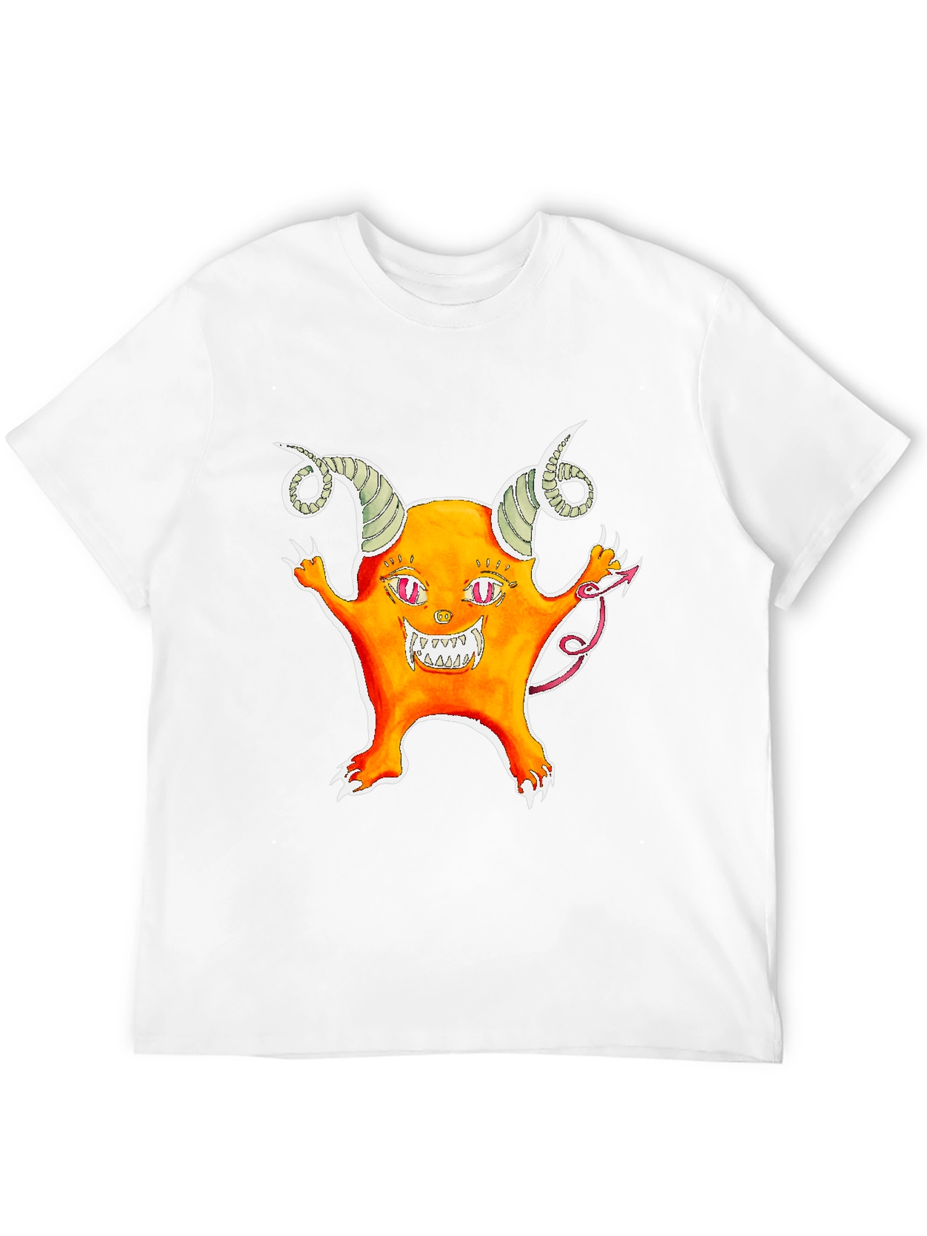 Monster Graphic Tee - Black Cotton T-Shirt