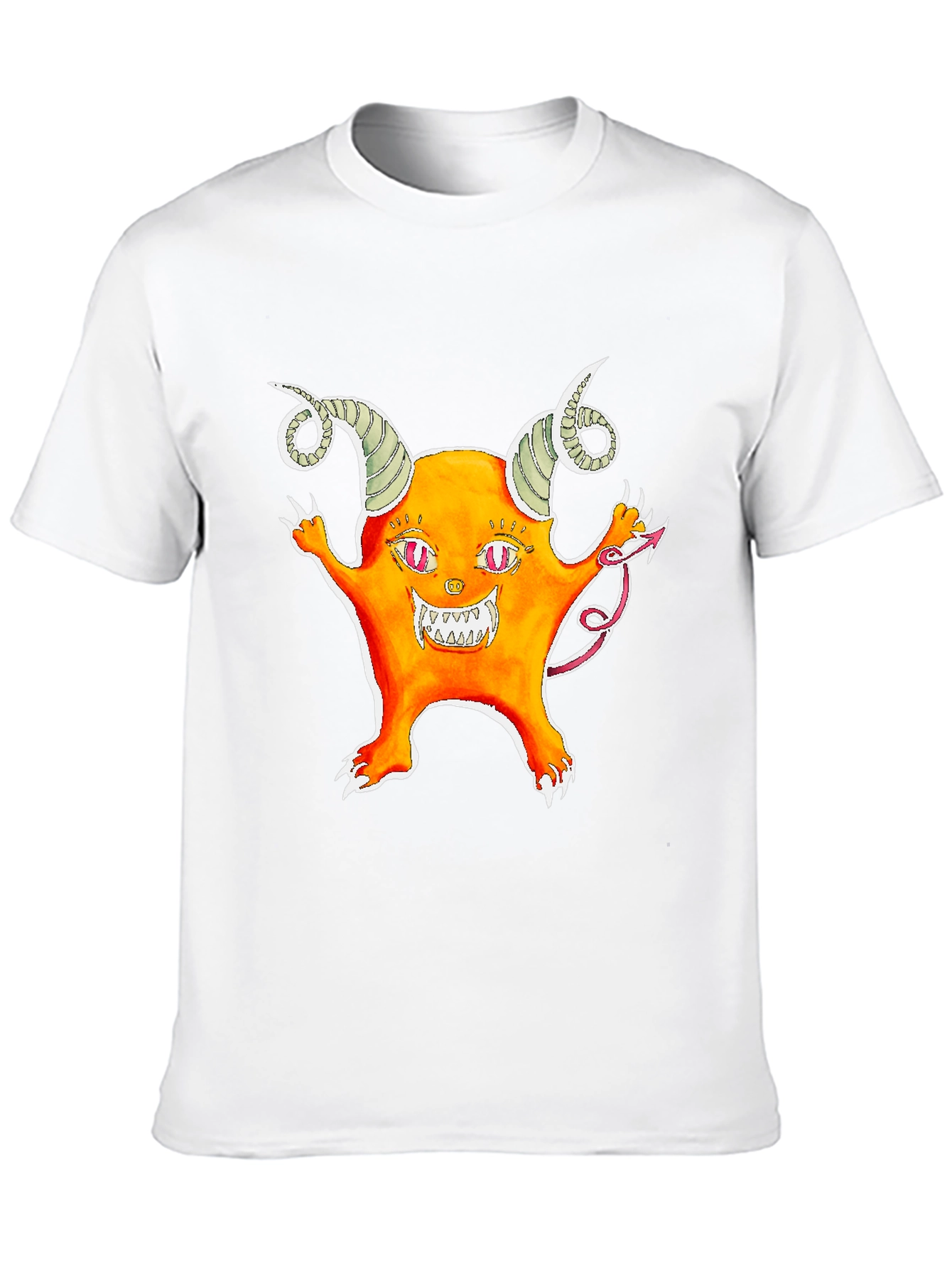 Monster Graphic Tee - Black Cotton T-Shirt