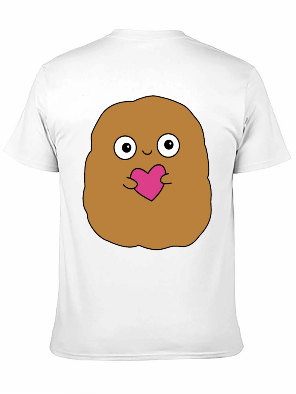 Cute Potato Holding Heart Graphic T-Shirt