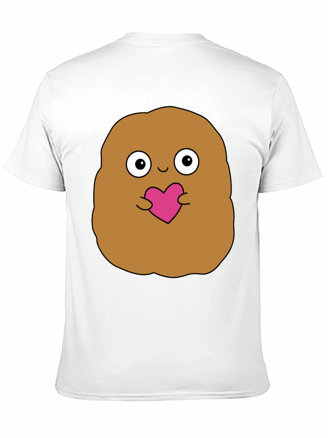 Cute Potato Holding Heart Graphic T-Shirt