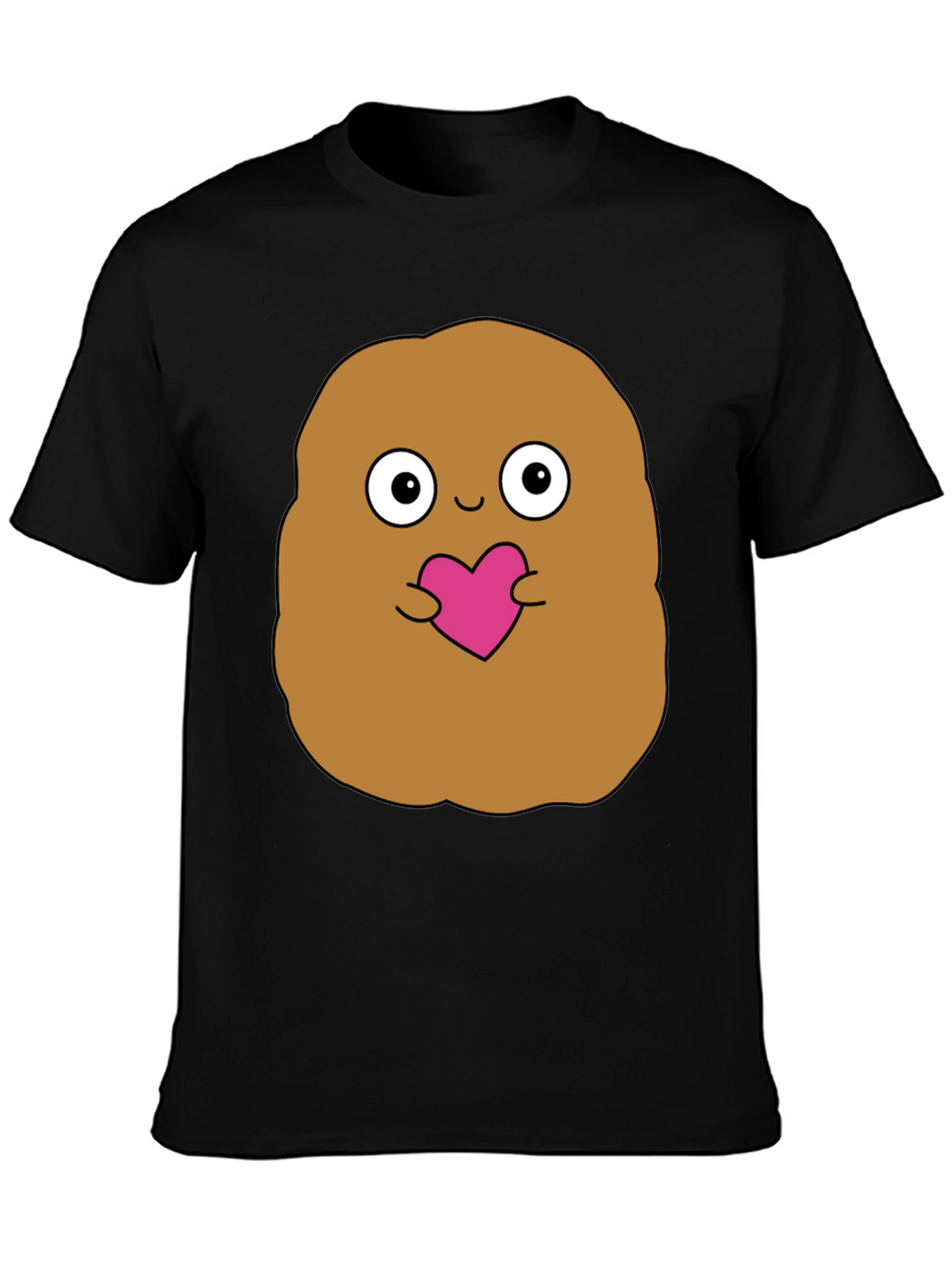 Cute Potato Holding Heart Graphic T-Shirt