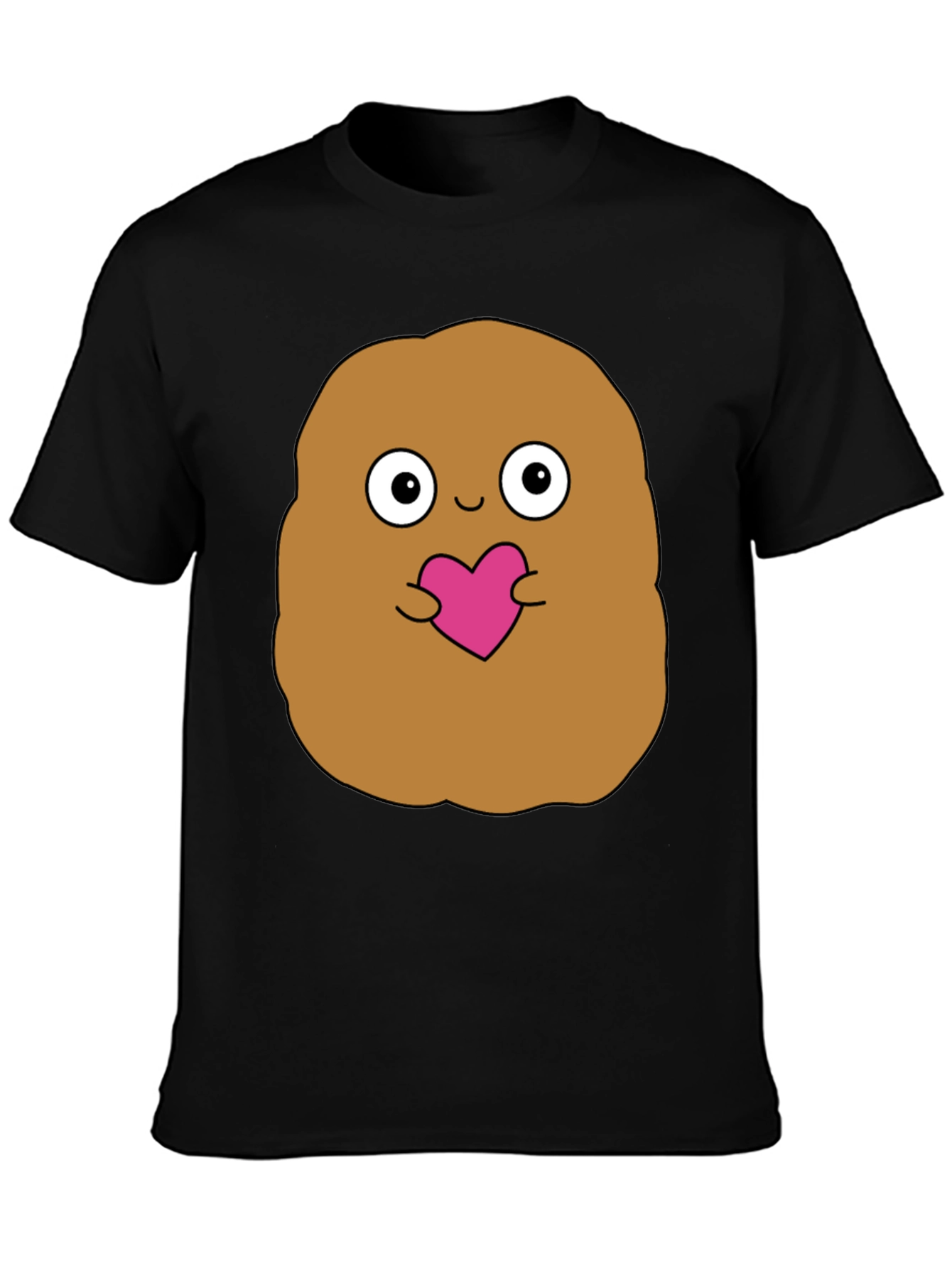 Cute Potato Holding Heart Graphic T-Shirt