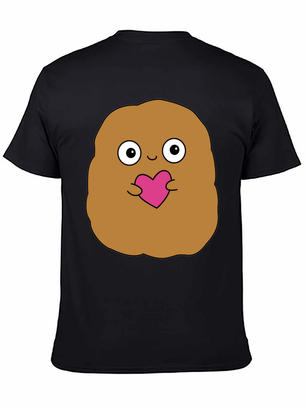 Cute Potato Holding Heart Graphic T-Shirt