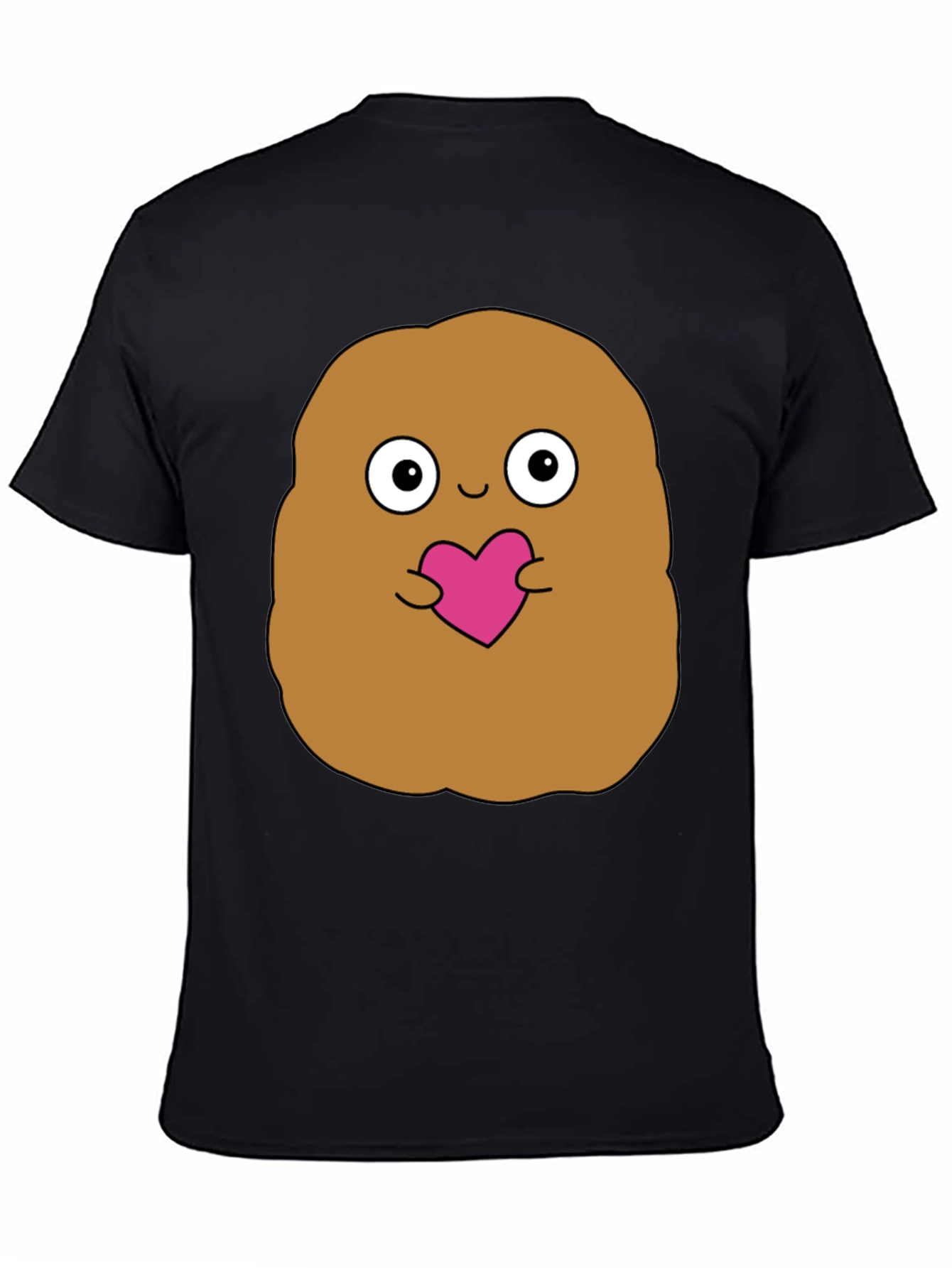 Cute Potato Holding Heart Graphic T-Shirt