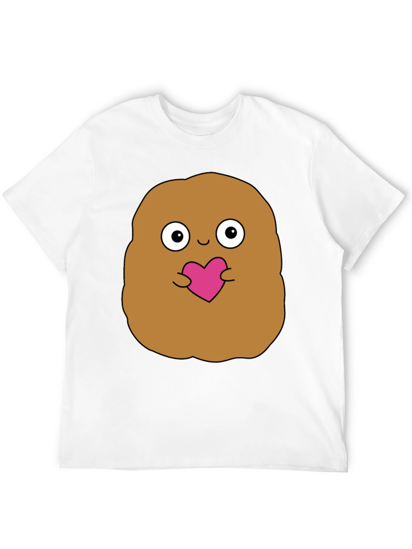 Cute Potato Holding Heart Graphic T-Shirt