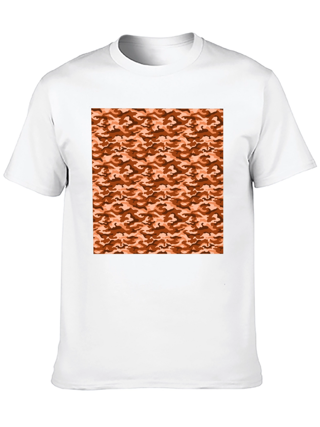 Black Tee with Camouflage Print