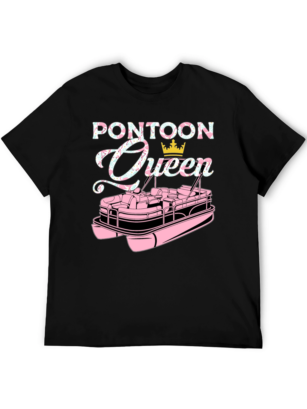 Pontoon Queen Graphic T-Shirt - Boating Life