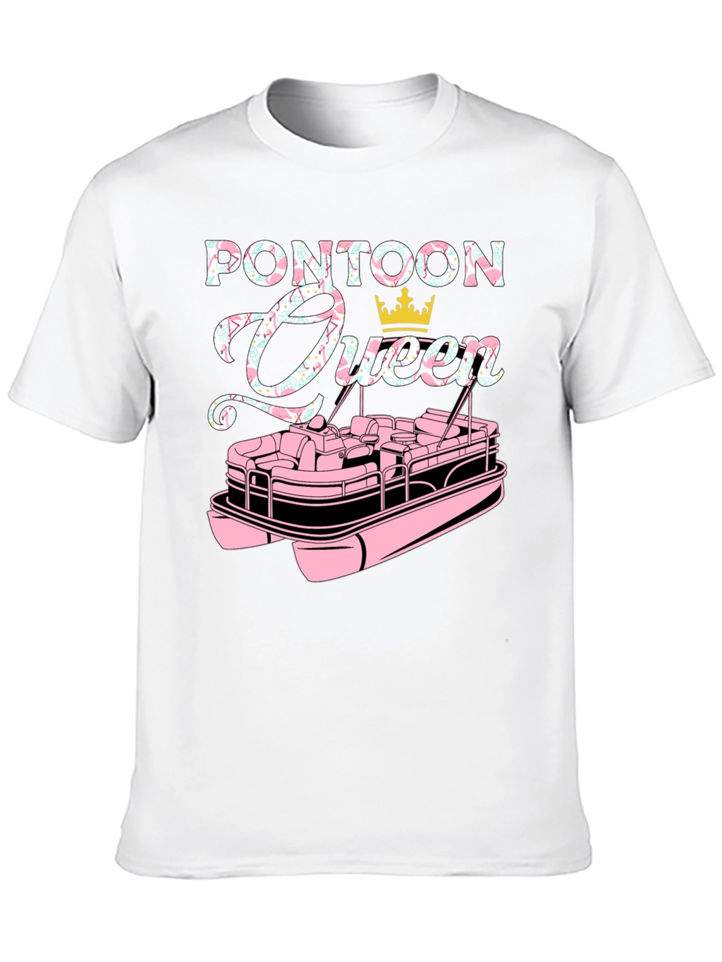 Pontoon Queen Graphic T-Shirt - Boating Life