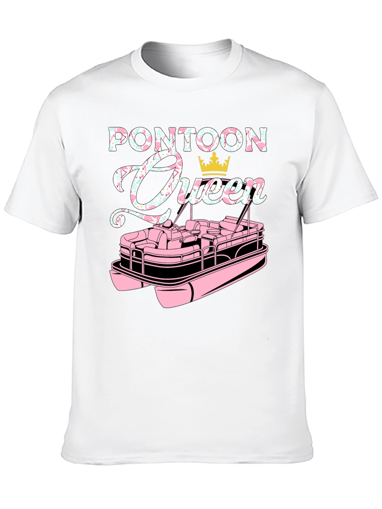 Pontoon Queen Graphic T-Shirt - Boating Life