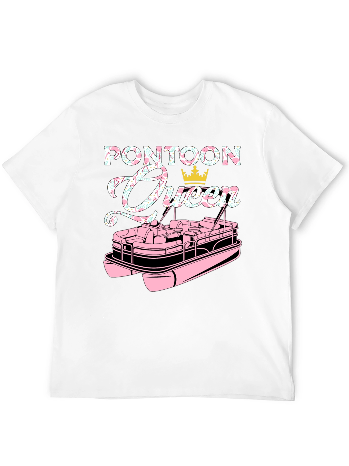 Pontoon Queen Graphic T-Shirt - Boating Life