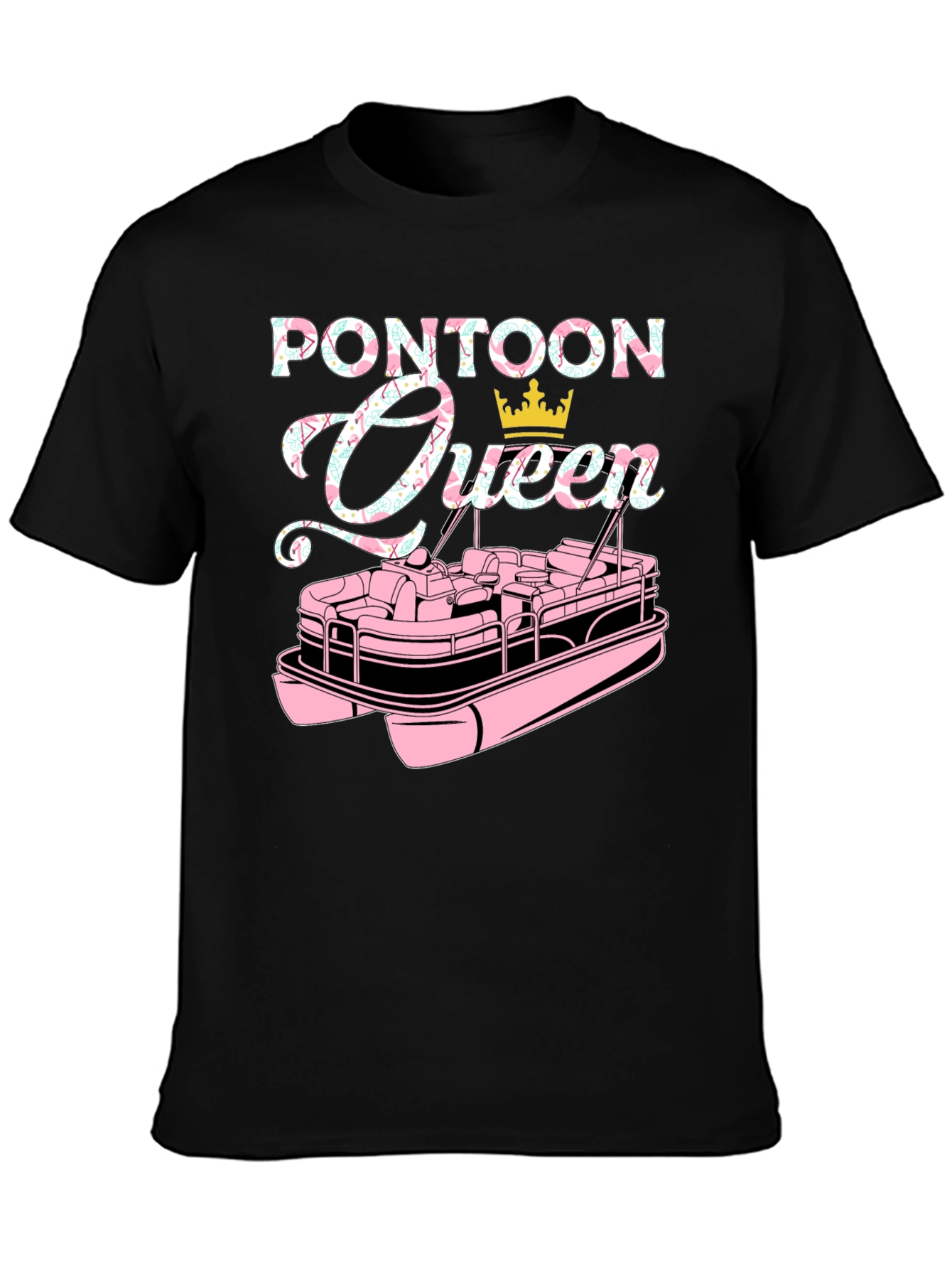 Pontoon Queen Graphic T-Shirt - Boating Life