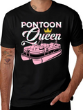 Pontoon Queen Graphic T-Shirt - Boating Life