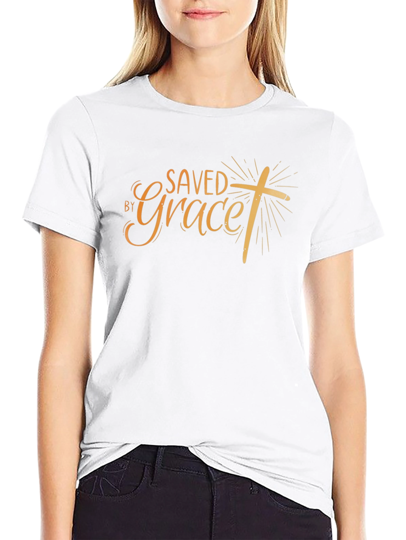 Saved By Grace Black T-Shirt