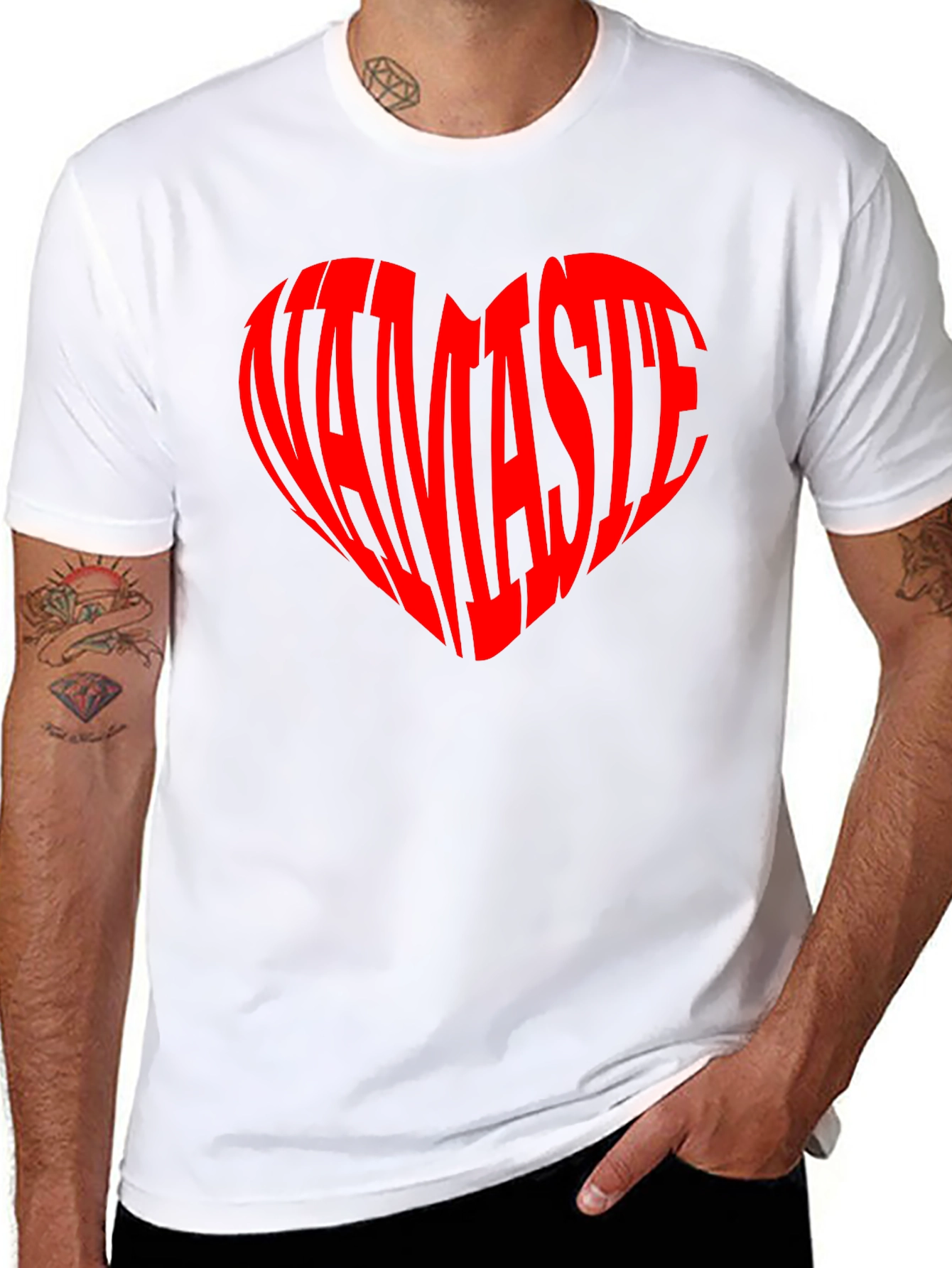 Namaste Heart T-Shirt - Yoga Lover Tee