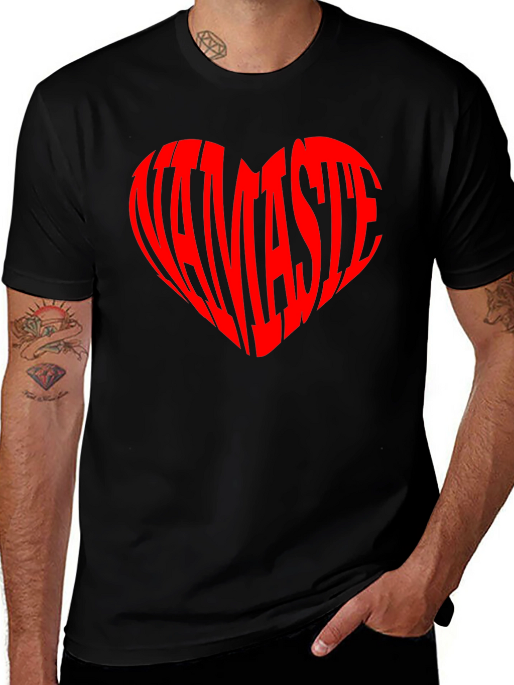 Namaste Heart T-Shirt - Yoga Lover Tee