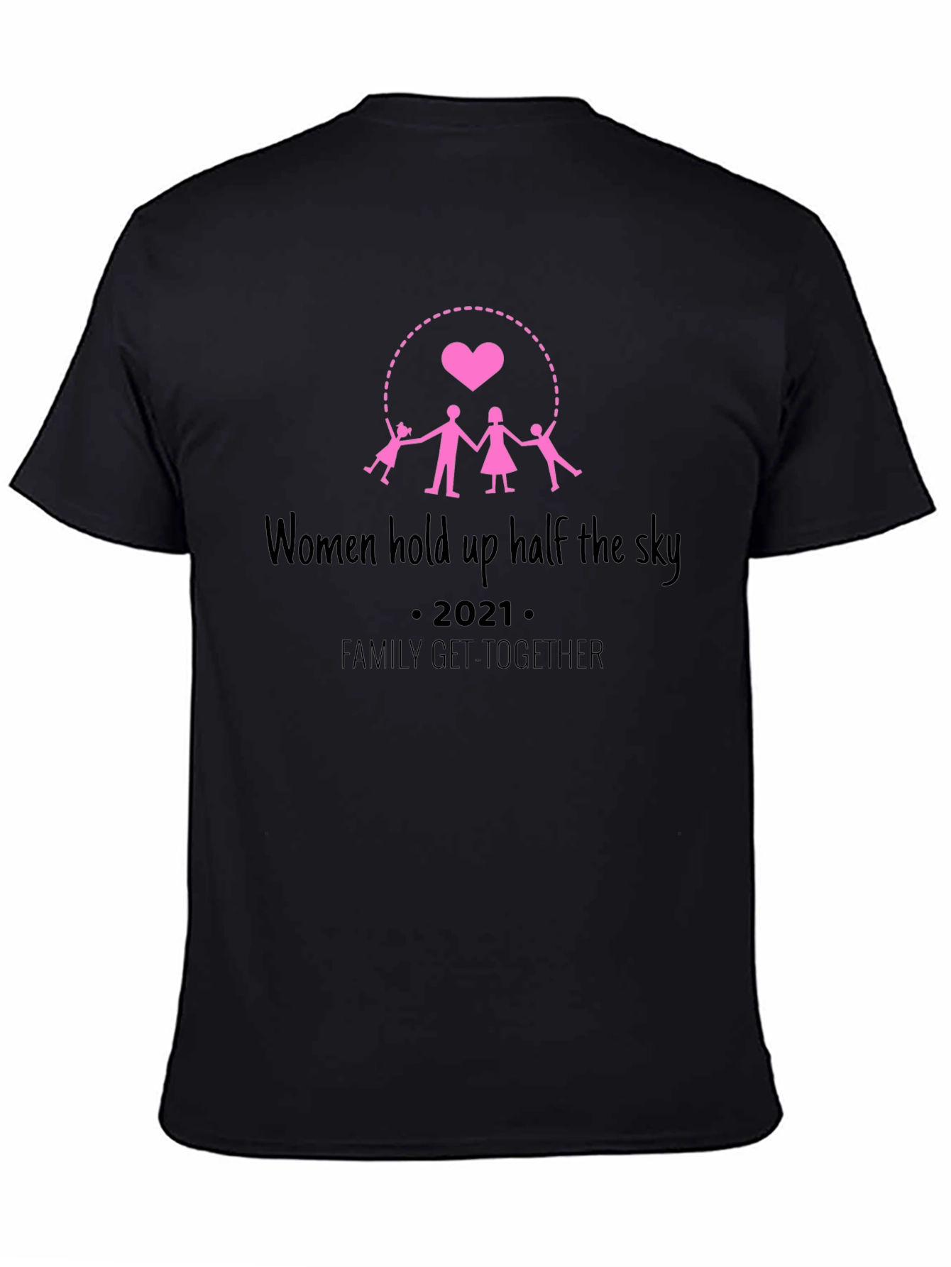 Women Hold Up Half The Sky Black Graphic Tee