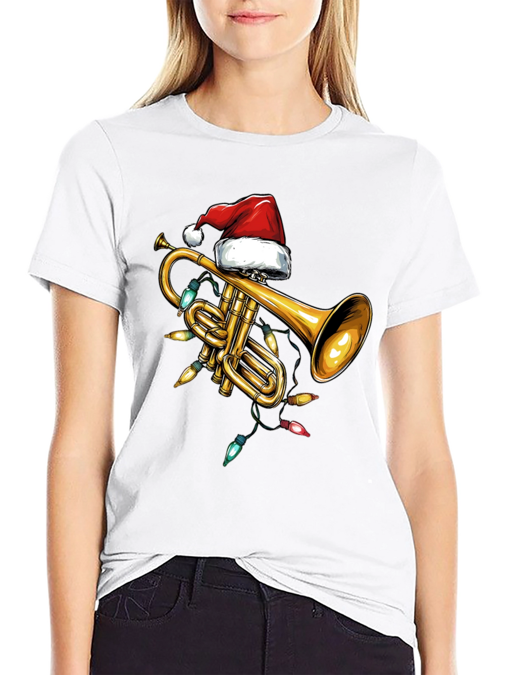 Christmas Trumpet T-Shirt - Festive Musical Design